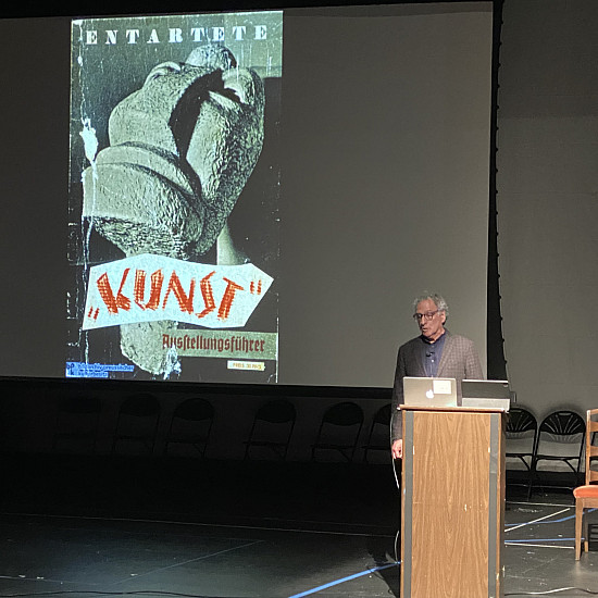 Dr. Charles Dellheim during his book talk for Belonging and Betrayal