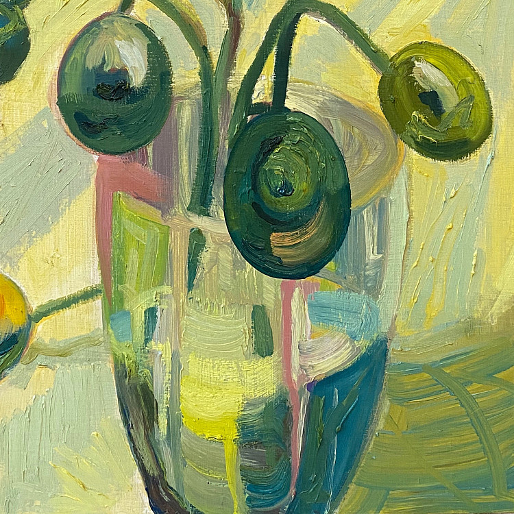 Hannah Petrikovsky, 2019, Light and Lifeless things, Oil on canvas, 12 x 24