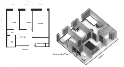 Junior Suite Rooms New Residence Hall Junior Suite Room set up.